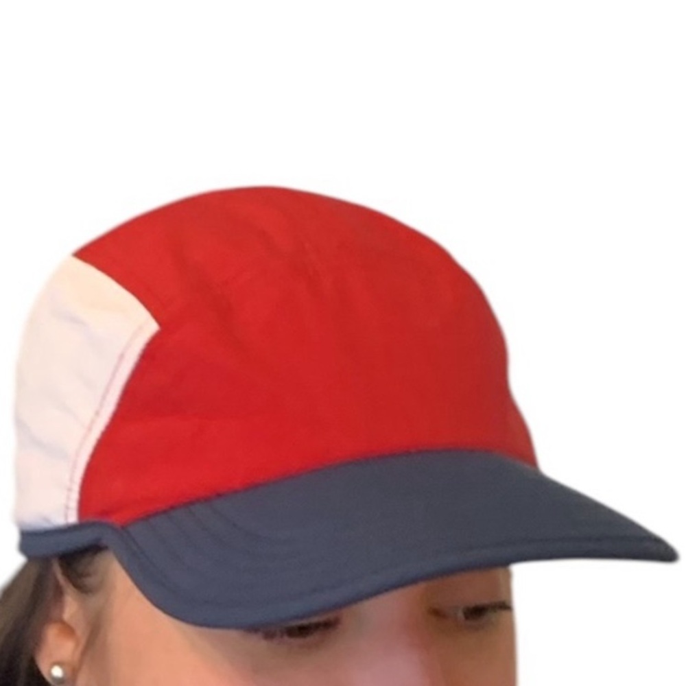 NWOT Adjustable Red, White, and Blue Color-block Ball Cap Hat